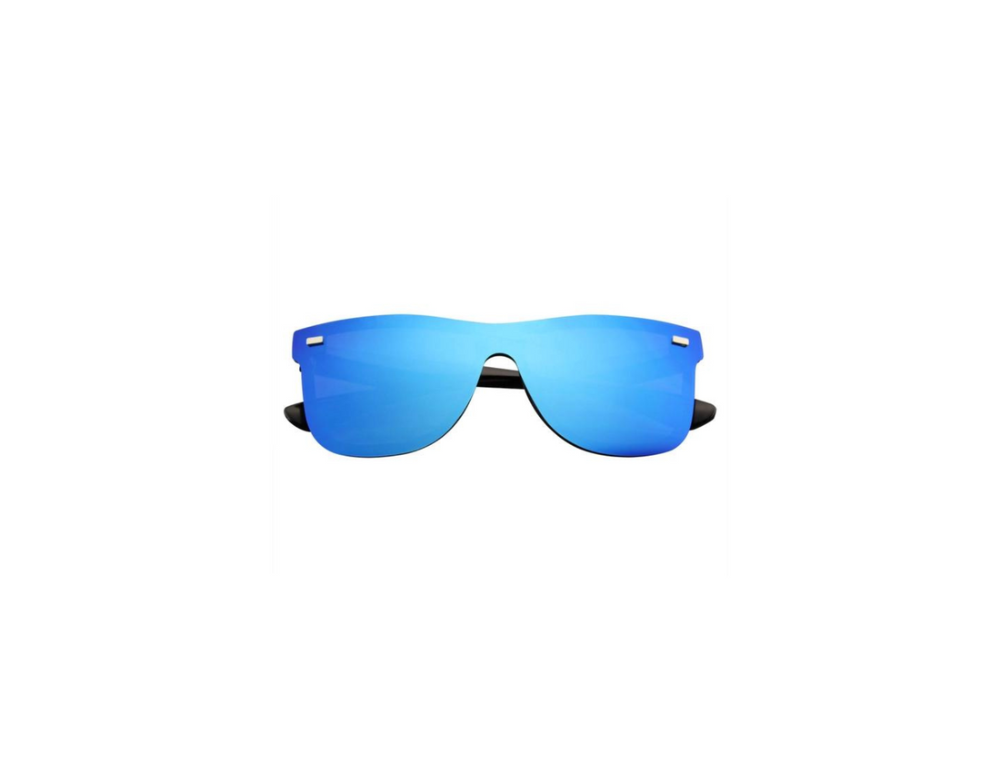 Mirrored Rimless Lens Reflective Retro Vintage Flat Sunglasses